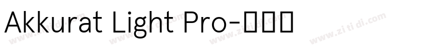 Akkurat Light Pro字体转换